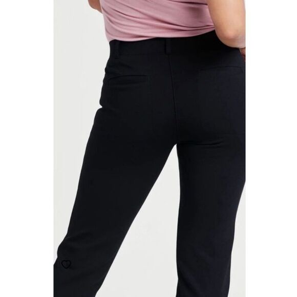 Betabrand Straight-Leg Classic Dress Pant Yoga Pant Black Large - Picture 3 of 11